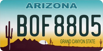 AZ license plate BOF8805