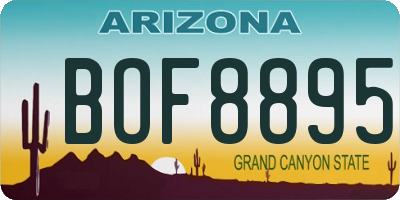 AZ license plate BOF8895