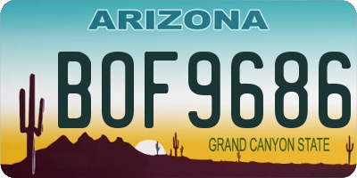 AZ license plate BOF9686