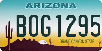 AZ license plate BOG1295