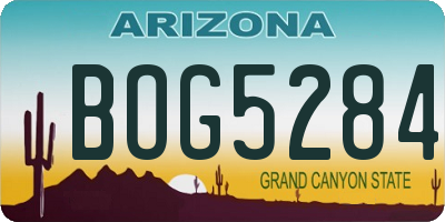 AZ license plate BOG5284