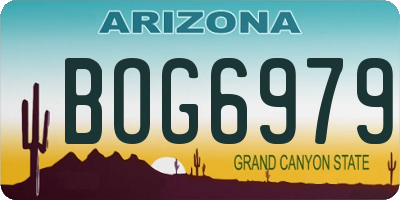AZ license plate BOG6979