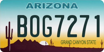 AZ license plate BOG7271