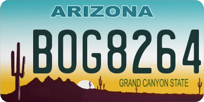 AZ license plate BOG8264