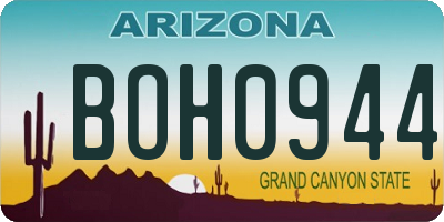 AZ license plate BOH0944
