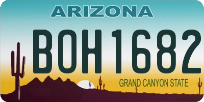 AZ license plate BOH1682