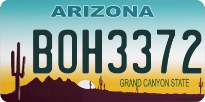 AZ license plate BOH3372