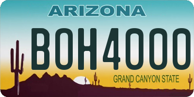 AZ license plate BOH4000