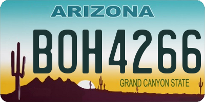 AZ license plate BOH4266