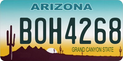 AZ license plate BOH4268