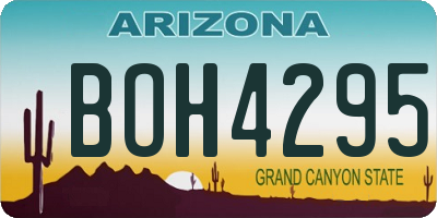 AZ license plate BOH4295