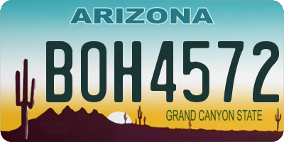 AZ license plate BOH4572
