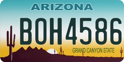 AZ license plate BOH4586