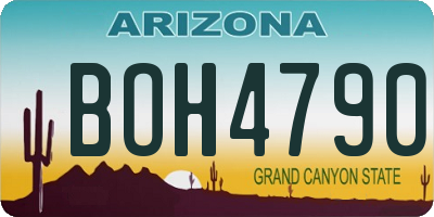 AZ license plate BOH4790