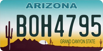 AZ license plate BOH4795