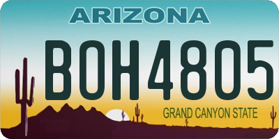 AZ license plate BOH4805