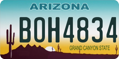 AZ license plate BOH4834
