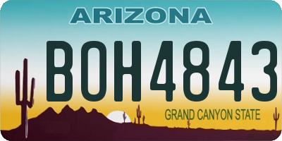 AZ license plate BOH4843