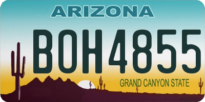 AZ license plate BOH4855
