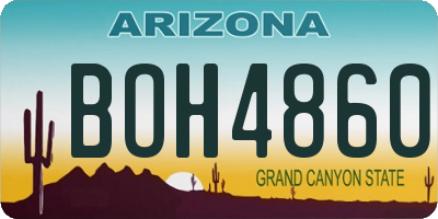 AZ license plate BOH4860