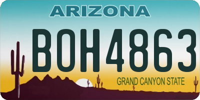 AZ license plate BOH4863
