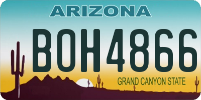 AZ license plate BOH4866