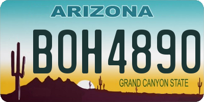 AZ license plate BOH4890