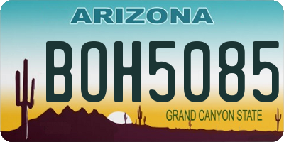 AZ license plate BOH5085