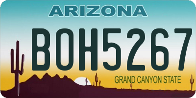 AZ license plate BOH5267