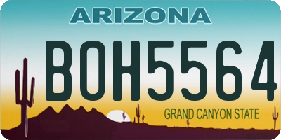 AZ license plate BOH5564