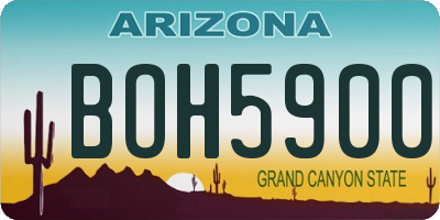 AZ license plate BOH5900