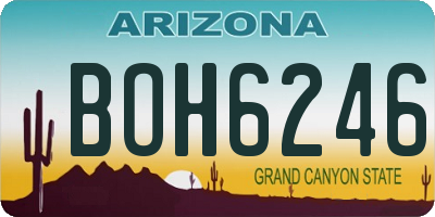AZ license plate BOH6246