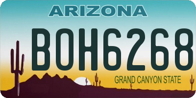 AZ license plate BOH6268