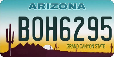 AZ license plate BOH6295