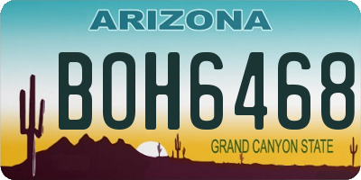 AZ license plate BOH6468