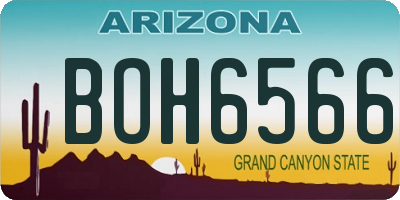 AZ license plate BOH6566