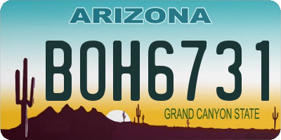 AZ license plate BOH6731