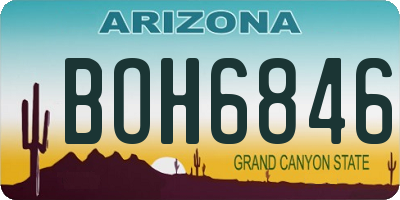 AZ license plate BOH6846