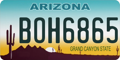 AZ license plate BOH6865