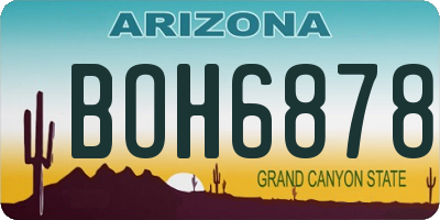 AZ license plate BOH6878