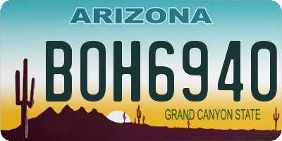 AZ license plate BOH6940