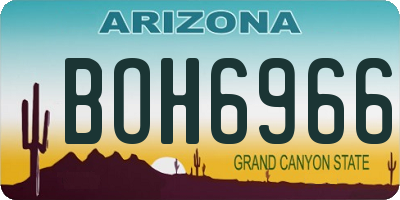 AZ license plate BOH6966