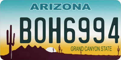 AZ license plate BOH6994