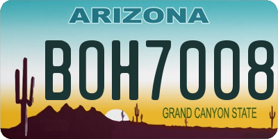 AZ license plate BOH7008