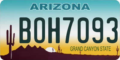 AZ license plate BOH7093