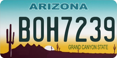 AZ license plate BOH7239