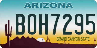 AZ license plate BOH7295