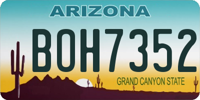 AZ license plate BOH7352