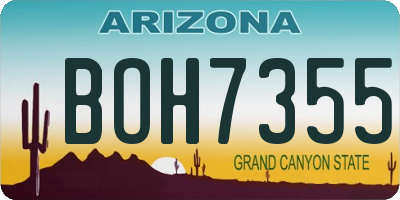 AZ license plate BOH7355