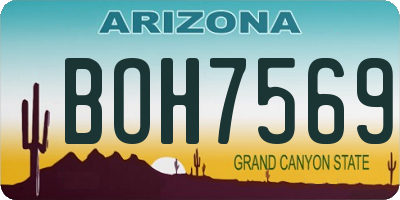 AZ license plate BOH7569